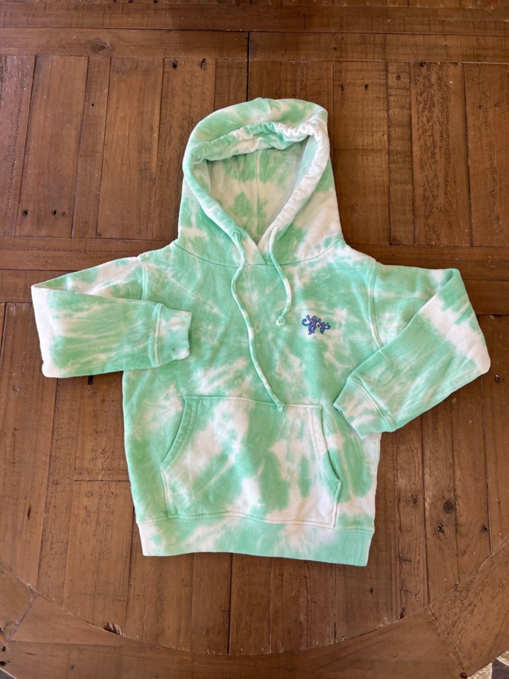 Roller rabbit green tie dye hooded sweatshirt kids 2T